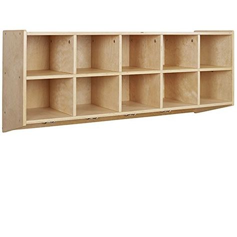 ECR4Kids 10-Cubbie Birch Hardwood Wall Mount Hanging Coat Locker Wall Locker, Hardwood Wall, Cubby Storage, School Furniture, Personal Belongings, Wall Organization, Office Storage, Level 3, Storage Compartments