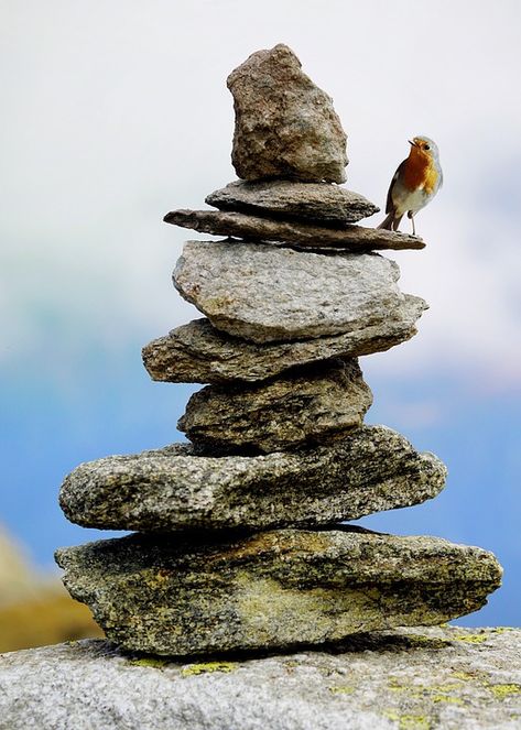 Cairn Stones Stone On - Free photo on ... Stone Cairns, Temple Bells, Bell Sound, Zen Style, Deep Meditation, Zen Meditation, July 1st, Zen Art, Human Behavior