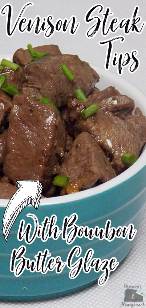 Venison Bites Recipes, Venison Roast Recipes Stove Top, Deer Flank Steak Recipes, Venison Steak Marinade Recipes, Venison Asian Recipes, Deer Tips Recipe, Venison And Gravy, Venison Chunks Recipes, Venison Steak Recipes Cast Iron