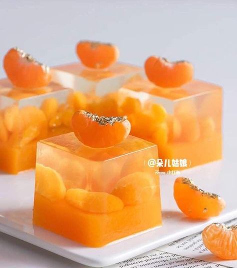 Cute Pudding, Jelly Design, Jelly Desserts, Jello Desserts, Jello Mold, Kawaii Cooking, Jelly Cake, Fruit Jelly, Asian Desserts