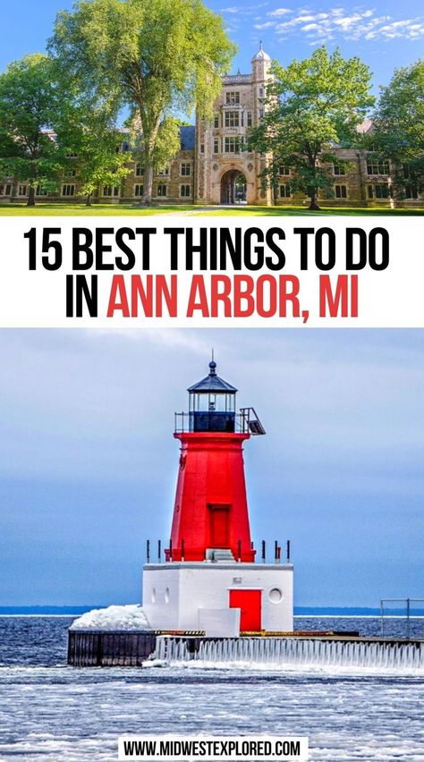 15 Best Things to do in Ann Arbor Michigan Anne Arbor Michigan, Things To Do In Ann Arbor Michigan, Ann Arbor Michigan Things To Do In, Michigan Ann Arbor, Michigan Christmas, Travel Michigan, Visit Detroit, Midwest Road Trip, Chicago Vacation