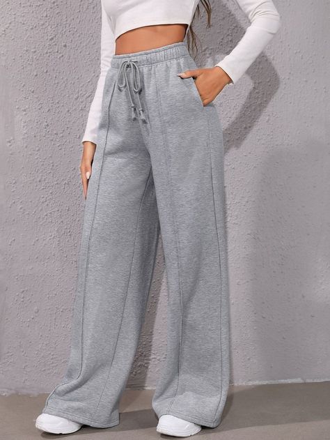 Bottom Wear For Women, Sweet Pants, Casual Pants For Women, Comfy Bottoms, Jogging Outfit, Women Sweatpants, Sports Wear Fashion, Wide Leg Pants Outfit, Jogger Pants Outfit