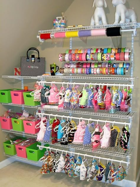 Dog Closet Diy, Diy Dog Closet, Pet Closet, Dog Closet, Shoe Organization Diy, Dog Bedroom, Puppy Room, Ribbon Storage, Dog Grooming Salons