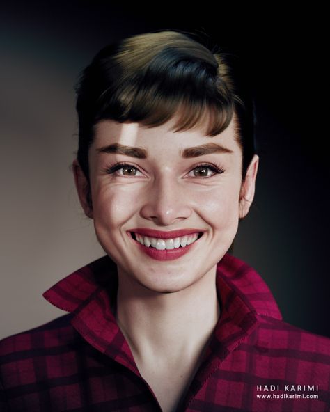 ArtStation - Audrey Hepburn (Duchenne smile) Audrey Hepburn Smile, Duchenne Smile, Batman Wallpaper, Audrey Hepburn, Zbrush, Texture, Hair, Instagram, Art