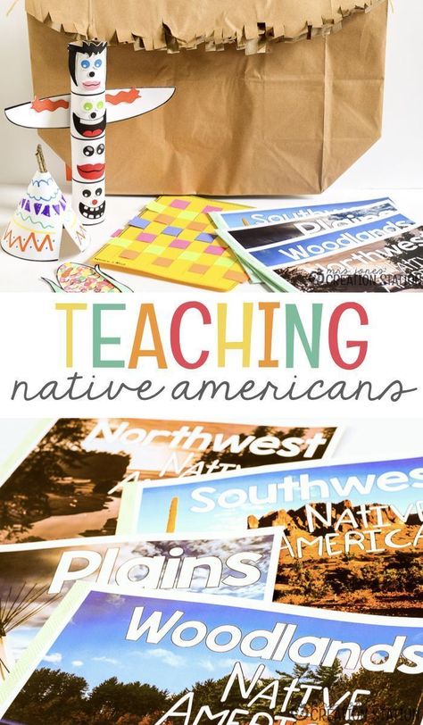 I have always enjoyed teaching Native American Indians to my kindergarten and first-grade students. There is so much to explore and learn about the first Americans. Just one week of study covers a wide variety of learning goals. Here are some different tips for helping you teach your students about the Native Americans. #plans #classroom #homeschool #kids #tips #kindergarten Teaching Native American History, Native American Lesson Plans, Native American Lessons, Native American Projects, Native Americans Unit, Native American Studies, Classroom Homeschool, American History Lessons, Native American Heritage Month