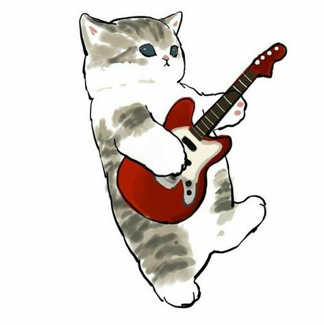 Cat Question Mark, Cat Hand Drawing, Cat Face Drawing, Guitar Drawing, Kitten Drawing, Soft Cat, Ninja Cats, Cat Hand, Cat Coloring Book