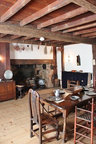 Salem, Massachusetts - Visiting the Witch City - Small Home Big Start Medieval Interior Design, Massachusetts Trip, Colonial Dollhouse, Salem Witch House, Medieval Interior, Medieval Cottage, Witch City, Dollhouse Interiors, Medieval Furniture