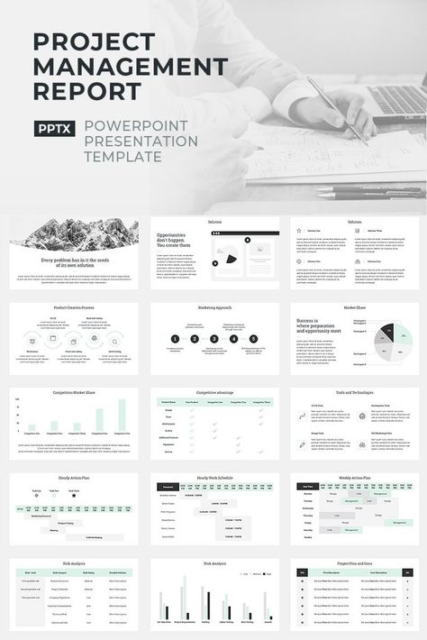 Project Management Report PowerPoint template Marketing Report Template, Management Report, Planning Excel, Report Powerpoint, Ms Project, Marketing Report, Project Report, Agile Project Management, Project Management Templates