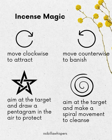 Very simple ways to be intentional and magical with your incenses 🌿💛 . . #witchtips #witchvibes #incensemagick #spells #witchcraft #witchesofinstagram Incense In Witchcraft, Ways To Be Spiritual, Things Every Witch Needs, Witchcraft And Spirituality, How To Do Witchcraft Spells, Simple Witchcraft Spells, How To Use Incense, Simple Spells For Beginner Witches, Closed Practices Witchcraft