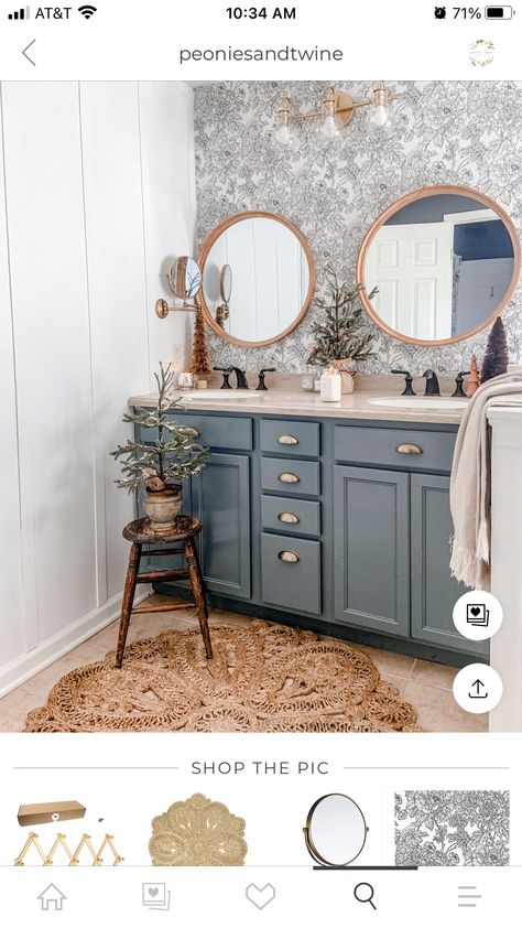 Navy Blue Bathrooms, Navy Bathroom, Aesthetic Bathroom, Remodel Inspiration, Blue Bathroom, Decor Aesthetic, French Blue, Bathroom Remodel, Single Vanity