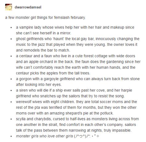 THE GHOST GIRLS ONE LIKE YES TO GAY 20s GHOSTS. I love the gorgon and gargoyle personally it's absolutely adorable! Shapeshifter Prompts, Ghost Prompts Writing, Wlw Writing Prompts, Wlw Prompts, Wlw Stories, Monster Girlfriend, Alien Girlfriend, Sea Alien, Modern Monsters