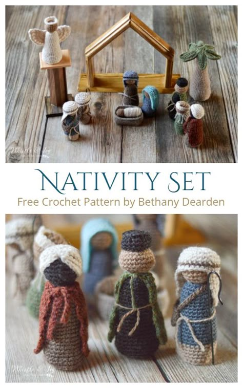 Amigurumi Nativity Set Free Crochet Patterns Herero Dress, Amigurumi Nativity, Santa Apron, Crochet Nativity, Rustic Nativity, Diy Nativity, Amigurumi Christmas, Christmas Nativity Set, Confection Au Crochet