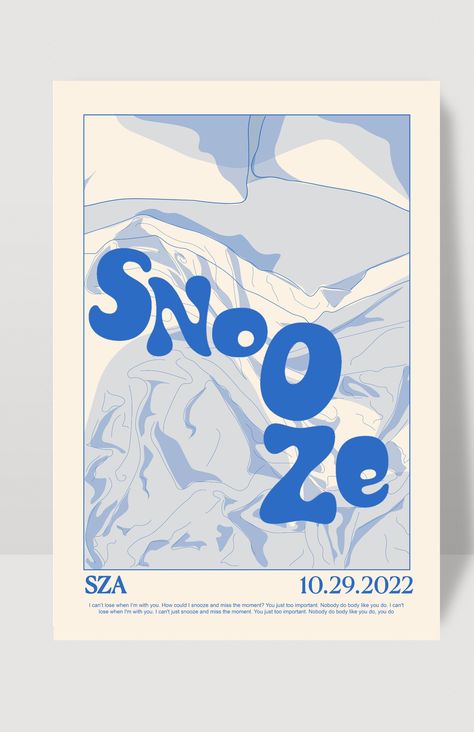 Drift into dreamy vibes with our Snooze-inspired poster, a musical masterpiece for your walls 🛌 🤍 Snooze Aesthetic, Sza Snooze, Printable Wall Collage, Aesthetic Wall Art, Inspired Aesthetic, Graphic Poster Art, Blue Poster, Bedroom Posters, Aesthetic Wall