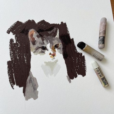 Pastel Drawing, A Drawing, A Cat, Pastel, Hair, Instagram, Art