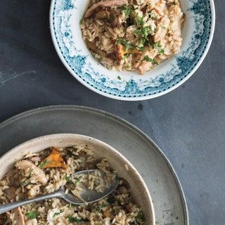 27 Risotto Recipes for Fancy (but Easy) Dinners at Home | Epicurious Dairy Free Risotto, Turkey Mushroom, Best Risotto, Seafood Risotto, Mushroom Risotto Recipes, Shredded Turkey, Risotto Recipe, Leftover Turkey Recipes, Shrimp And Asparagus