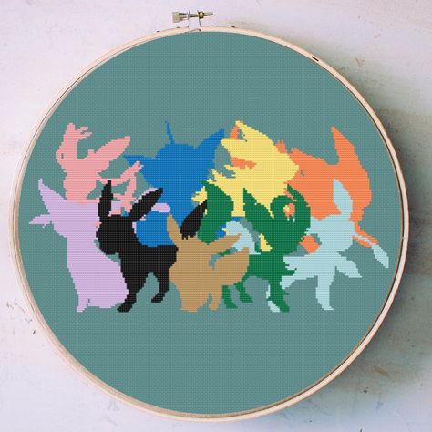 Excited to share the latest addition to my #etsy shop: Simple Eevee Evolution, Pokemon evolution Cross Stitch Pattern https://etsy.me/3O85KUo #crossstitch #sylveon #espeon #glaceon #flareon #umbreon #leafeon #jolteon #vaporeon Squirtle Cross Stitch, Cross Stitch Birthday, Evolution Pokemon, Pokemon Cross Stitch Patterns, Umbreon And Espeon, Eevee Evolution, Mew And Mewtwo, Pokemon Cross Stitch, Stitch Birthday