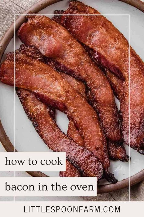 Fried Bacon, Perfect Bacon, Keto Bacon, Whole30 Keto, Bacon In The Oven, Break Fast, Baked Bacon, Best Bacon, Whole30 Recipes