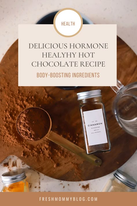 Delicious Hormone-Balancing Hot Cocoa Recipe with Body-Boosting Ingredients. Healthy Hot Cocoa, Shake Recipes Healthy, Cycling Food, Hot Cocoa Mix Recipe, Healthy Hot Chocolate, Foods To Balance Hormones, Cocoa Drink, Cinnamon Benefits, Homemade Hot Cocoa