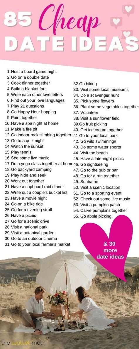 85 cheap date ideas Future Dates We Will Do, Fun Date Activities Couple, No Money Dates Ideas Couple, Budget Dates Ideas, Date Idea No Money, Date Idea For Couples, Fun Activities For Couples Dates, Good Dates Ideas, Creative Cheap Date Ideas