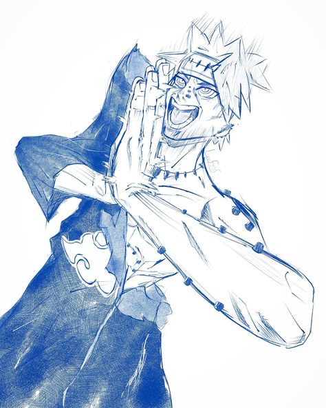 Fisheye Perspective, Loose Art, Pain Naruto, Manga Naruto, Naruto Drawings, Illustration Painting, Naruto Art, A Character, Art Artwork