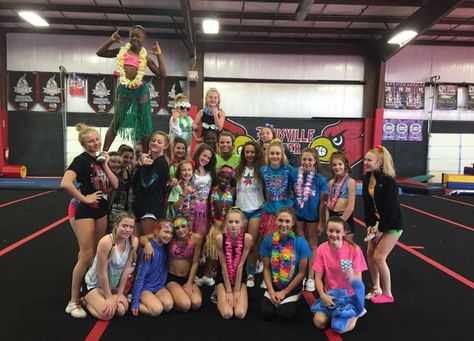 Cheer themed practice- Hawaiian day Cheer Themed Practice, Hawaiian Day, Cheers Theme, Cheerleading Quotes, Cheer Ideas, Cheer Camp, Cheer Practice, Cheer Coach, Cheer Stuff