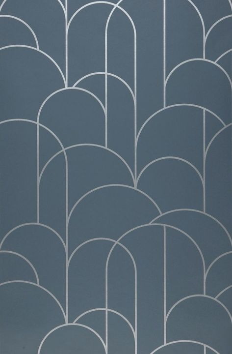 Aluminium Wallpaper, Blue Grey Wallpaper, Wallpaper Art Deco, Deco Wallpaper, Motif Art Deco, Painter And Decorator, Art Deco Wallpaper, Art Deco Pattern, Wallpaper Pattern