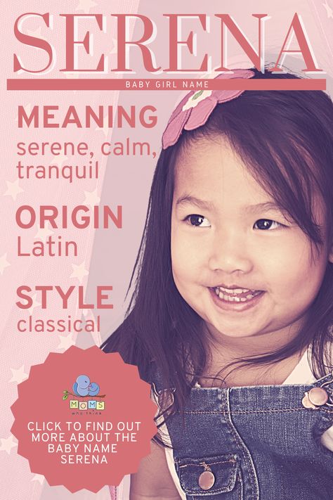 Serena is a beautiful baby name that has a calming presence. The name dates back to ancient Roman times, and it has been popular among some of the top celebrities in the world. Popular holders of the name Serena include Serena Williams who is a professional tennis player and Serena van der Woodsen being a character on “Gossip Girl.” #girlname #babyname Sienna Name Meaning, Serena Name Meaning, Solana Name Meaning, Seraphina Name Meaning, Melinda Name Meaning, S Baby Girl Names, Names Starting With S, Ethereal Core, Beautiful Baby Girl Names