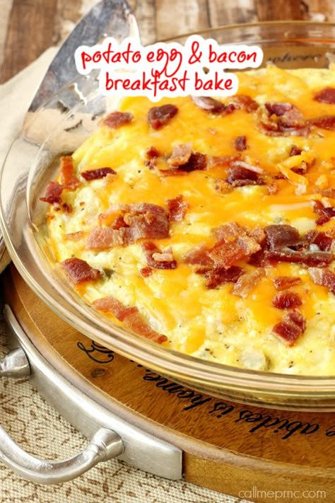 Baked Potato Bacon Egg Breakfast Skillet is hearty, easy to make, and delicious. #breakfast #casserole #easy #recipe via @pmctunejones Cooked Cauliflower, Bake Bacon, Egg Potato, Potato Bacon, Bacon Eggs Breakfast, Breakfast Skillet, Bacon Potato, Cauliflower Recipe, Egg Dishes