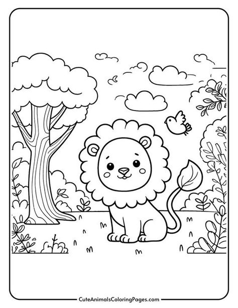 6 Creative Lion Drawing For Kids To Enjoy Coloring pages #coloringpages Coloring books #coloringbooks Coloring pages for kids #coloringpagesforkids Coloring pages for kids animals #coloringpagesforkidsanimals 1.37 Lion Drawing For Kids, Lion Drawing Simple, Christmas Drawings For Kids, Wild Animals Drawing, Jungle Drawing, Lion Coloring, Lion Coloring Pages, Lion Drawing, Easy Drawings For Beginners