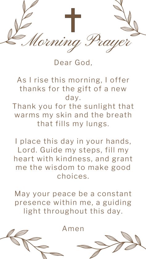 Find peace and purpose with a beautiful morning prayer. Give thanks to God for His blessings and invite strength for the day ahead. Spiritual Morning Prayers, Prays To Say In The Morning, Pray For Morning, Prayers For In The Morning, Prayers For A New Day, Prayers For A Great Day, Morning Thanks To God, Good Prayers To Start The Day, Prayer For Mother's Day