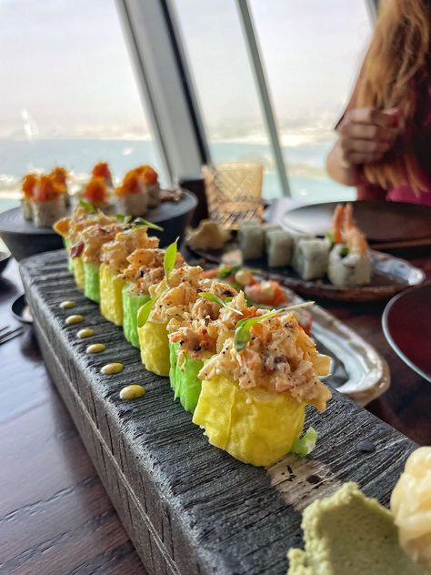 theaindubai on Instagram: 📍Sushi Samba, Dubai, UAE Sushi Samba is located on the 51st floor of the St. Regis hotel on the Palm Jumeirah. The menu is inspired by… Sushi Samba Dubai, Sushi Samba, St Regis Hotel, Dubai Food, Palm Jumeirah, St Regis, Dubai Uae, The Palm, The Menu