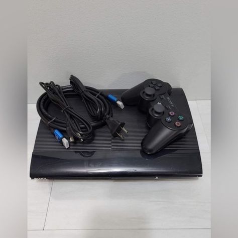 Ps3 Super Slim Game Console Ps3 Games, Game System, Power Cable, Hard Drive, Game Console, Playstation, Cable, Drive, Jewelry Watches