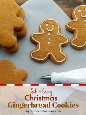 Icing For Gingerbread Cookies, Best Gingerbread Cookie Recipe, Best Frosting Recipe, German Gingerbread, Biscuits Halloween, Best Gingerbread Cookies, Cookie Decorating Icing, Chewy Gingerbread Cookies, Cookie Icing Recipe