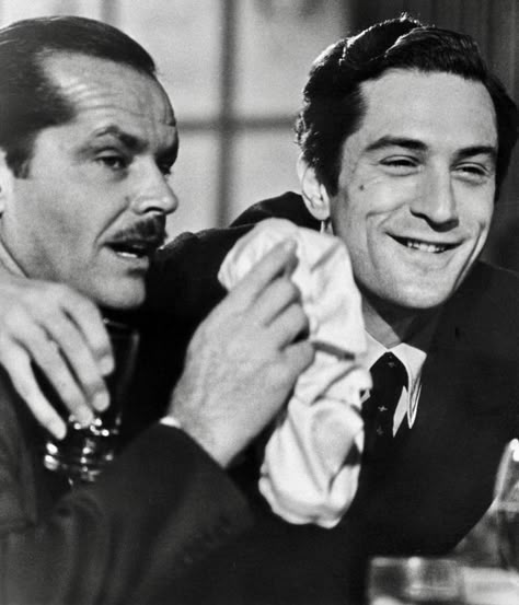 Robert De Niro and Jack Nicholson in The Last Tycoon (1976) Anthony Holden, The Last Tycoon, San Michele, Celebrities Humor, The Expendables, Actrices Hollywood, Jack Nicholson, Al Pacino, Emilia Clarke