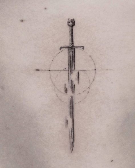 Jon Snow Tattoo Ideas, Longclaw Tattoo, Jon Snow Tattoo, Blitz Tattoo, Leg Tats, Snow Tattoo, Game Of Thrones Tattoo, Gold Tattoo, Geometric Tattoo Design