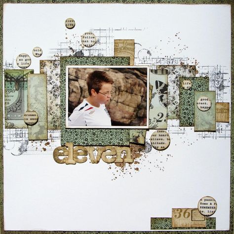 Created by Elizabeth for a Crafty Daze class. Using Kaisercraft "75 Cents" papers. Male Scrapbook Layouts, Single Photo Scrapbook Layout, 2 Photo Scrapbook Layouts, Personal Scrapbook, Masculine Scrapbook, Kaisercraft Layouts, Scrapbook Gallery, Boy Scrapbook Layouts, Wedding Scrapbooking Layouts