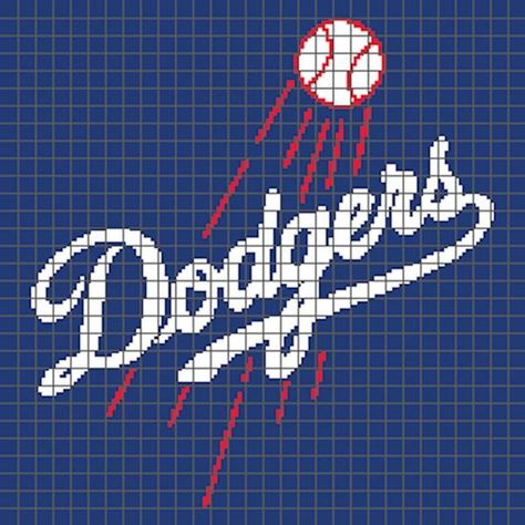 Crochet Dodgers Blanket, Dodgers Crochet Blanket, Big Blankets, Creative Stitches, C2c Crochet Blanket, Pixel Drawing, Pixel Crochet, Row By Row, C2c Crochet