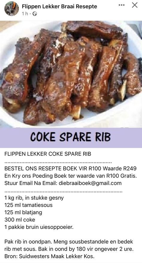 Kookkos Resepte, Vleis Geregte, Lamb Stew Recipes, Beef Ribs Recipe, Easy Meat Recipes, Amazing Food Hacks, Catering Ideas Food, African Cooking, Tasty Meat