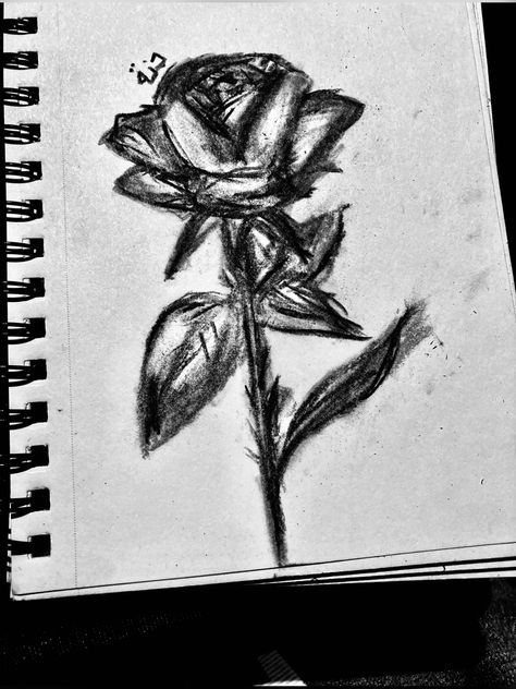 Charcoal Sketches Easy Step By Step, Things To Draw With Charcoal, Charcoal Drawings Easy, Things To Draw Flowers, Easy Charcoal Drawing For Beginners, Charcoal Art For Beginners, Charcoal Sketches Easy, Charcoal Art Easy, Charcoal Drawing Ideas For Beginners