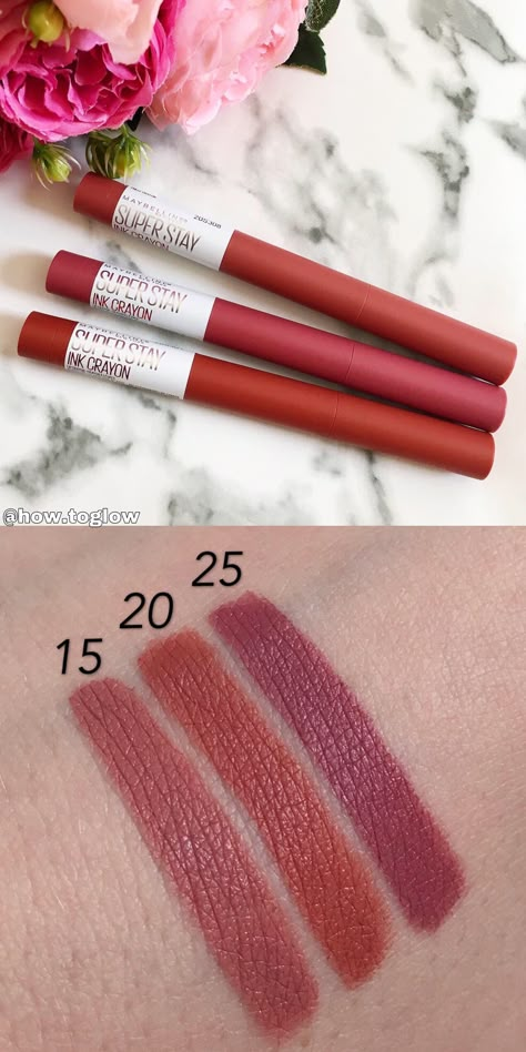 Maybelline Lipstick Superstay Crayon, Maybelline Superstay Crayon, Maybelline Lipstick Crayon, Superstay Ink Crayon Swatches, Maybelline Lip Swatches, Maybelline Enjoy The View, Maybelline Crayon Lipstick Swatches, Maybelline Lip Crayon Swatches, Maybelline Ink Crayon Swatches