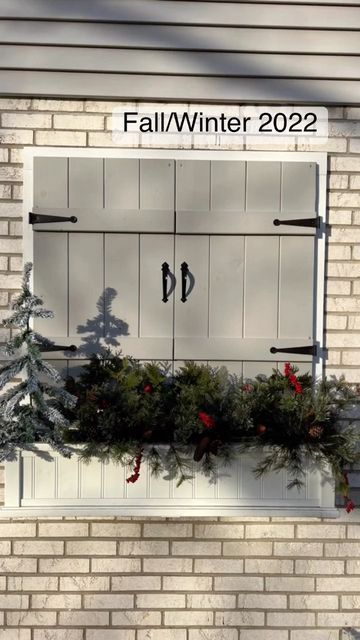 Shutter Projects, Honey Do, Honey Do List, Faux Window, Backyard Renovations, Shutters Exterior, Small Christmas Trees, Home Styling, Small Windows