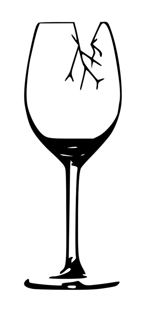 Broken Wine Glass Sketch, Broken Glass Draw, Broken Glass Sketch, Glass Drawing, Glass Tattoo, Wine Drawing, Wine Glass Tattoo, Wine Glass Illustration, Wine Glass Drawing