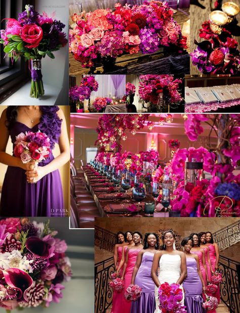 Pink, Purple and Red inspiration page Purple Pink Red Wedding, Fuschia And Purple Wedding, Fuschia Wedding Decorations, Hot Pink And Gold Wedding, Purple Red Wedding, Red Purple Wedding, Purple And Pink Wedding, Pink And Purple Wedding, Red And Purple Wedding