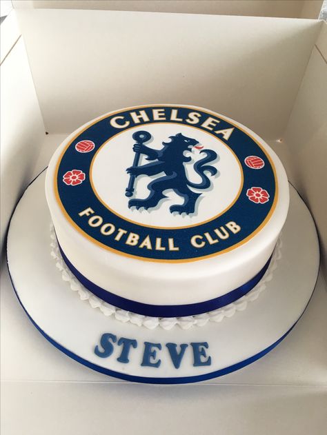 Chelsea Football Cake, Birthday Kek, Chelsea Fc Wallpaper, Football Birthday Cake, Chelsea Wallpapers, Sports Cakes, Chocolate Chip Pecan Cookies, Sport Cakes, Kitty Cake