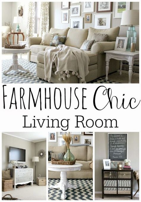 Farmhouse Chic Living Room, Furnitur Ruang Keluarga, Farmhouse Living Room Furniture, Farmhouse Style Living Room, Style Living Room, Chic Living Room, Farmhouse Decor Living Room, Chic Living, The Farmhouse