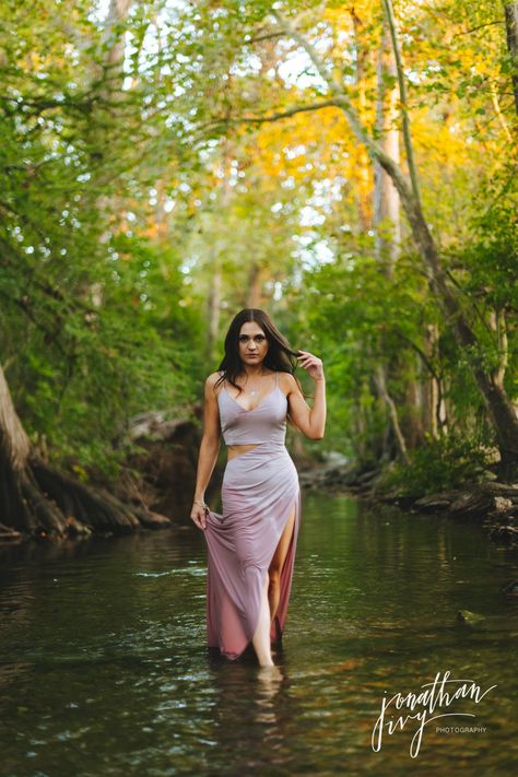 Romantic Couples Engagement Photos at Cibolo Nature Center - Jonathan Ivy Wet Photoshoot, River Shoot, River Photoshoot, Engagement Moments, Outdoor Portrait Photography, Lake Photoshoot, Moon Photo, Wet Dress, Authentic Love