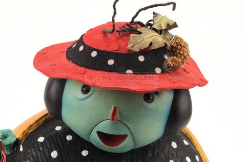 The Prop Gallery | Mrs. Ladybug puppet head Henry Selick, James And Giant Peach, Jane Leeves, James And The Giant Peach, The Giant Peach, Fantasy Pictures, The Nightmare, Lady Bug, Tim Burton