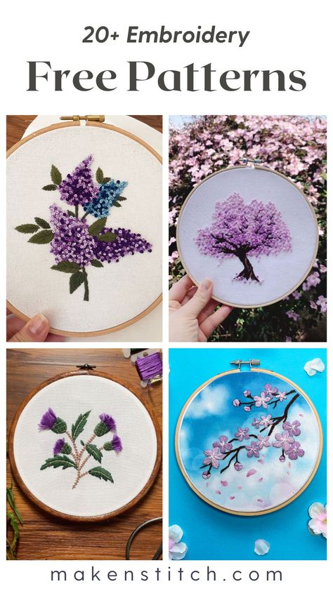 Free Crewel Embroidery Patterns, Embroidered Patterns Free, Simple Embroidery Patterns Free, Hand Embroidered Flower Patterns, Vintage Floral Cross Stitch Pattern, Embroidery Patterns Beginner Free, Hand Embroidery Free Patterns, Vingert Embroidery Pattern, Needle Painting Embroidery Free Pattern