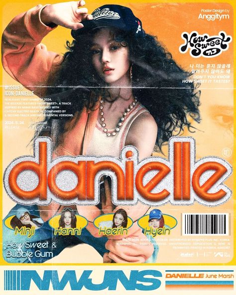 Danielle for How Sweet Magazine 🌻 tags : #Danielle #newjeans #뉴진스 #howsweet #bubblegum #kpop #magazinedesign #posterdesign #vintage #vibrant #kpopedit #kpopdesign #design #dopedesign #designfeed #designpost #digitalartist #digitaldesigner #graphicdesign #graphicindex #poster #projectdesign #supernatural Y2k Photoshoot, Whatsapp Theme, Danielle Newjeans, Y2k Posters, Pop Posters, New Jeans Style, Kpop Posters, Poses References, Pose Reference Photo