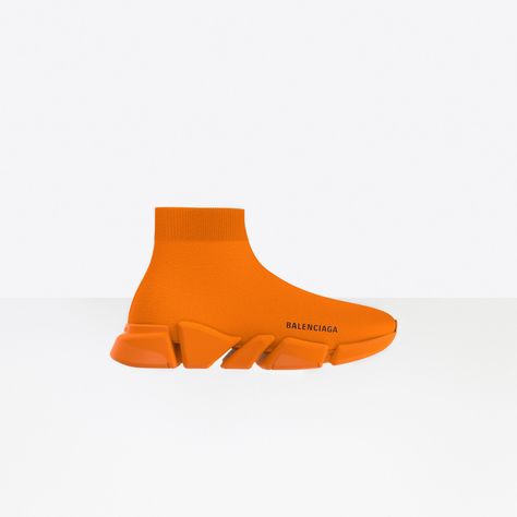 Collection Of Shoes, Channel Orange, Shoes Balenciaga, Hype Shoes, Neon Orange, Embossed Logo, Print Logo, Black Print, Online Boutique